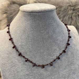 Elegant Siver & Garnet Necklace